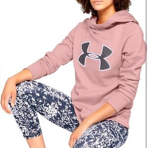 UNDER AMOUR WOMENS PINK LONG SLEEVE PULL ON HOODIE  POLYESTER PULL ON. SZ M